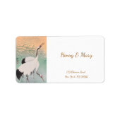 Ohara Koson's kranen Etiket (Voorkant)