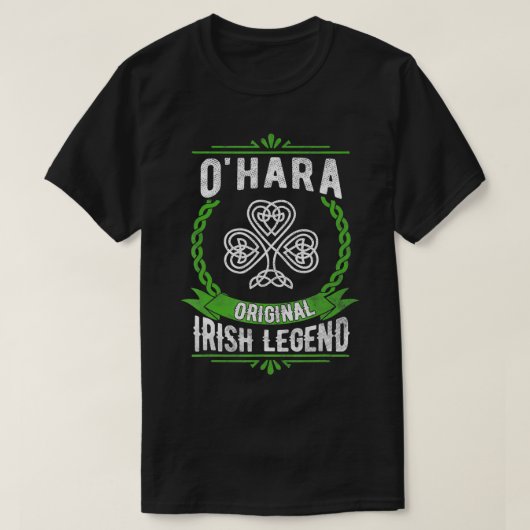 OHara Naam IrishShamrock Green St Patricks Day T-shirt (Design voorkant)
