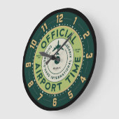 O'Hare Airport Retro Clock Grote Klok (Hoek)