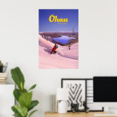 Ohau Skigebied Reisposter Poster (Thuiskantoor)