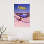Ohau Skigebied Reisposter Poster (Keuken)