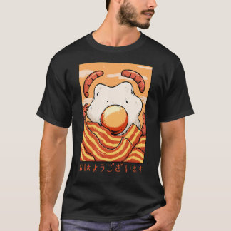 Ohayo Egg Bacon Sause Hotdog Breakfast Food Baco T-shirt