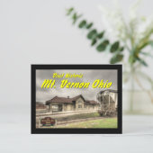 OHCA102.B&O Railroad Depot - Mt Vernon Oh. Briefkaart (Staand voorkant)