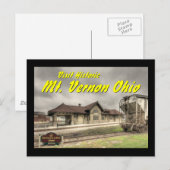 OHCA102.B&O Railroad Depot - Mt Vernon Oh. Briefkaart (Voorkant / Achterkant)