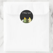 O'Heilige Nacht - Kerstzegel Ronde Sticker (Tas)