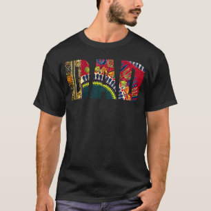 Oheneba Melanin Zwart Vader Dashiki Patroon T-shirt
