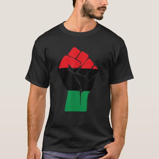 Oheneba Pan Afrikaanse Zwarte Bevrijding Vlag Gesc T-shirt (Voorkant)