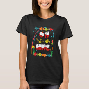 Ohfishally Negen 9 Jaar Oud Vissen 9de Verjaardag T-shirt