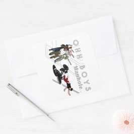 OHH BOYS - Man op bijenkuis een Hoesje-Mate iP uit Vierkante Sticker