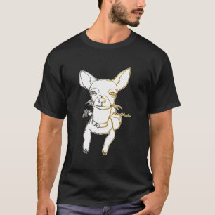 Ohh Chiwawa Ambidextereuze lijntekening van Chihua T-shirt