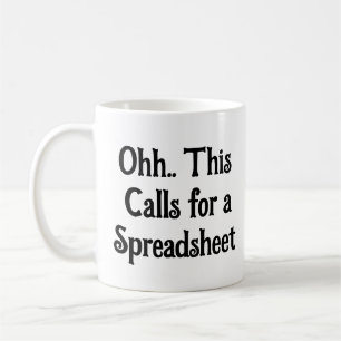 Ohh Dit Roept Om Een Spreadsheet, Grappige Auditor Koffiemok