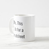 Ohh Dit Roept Om Een Spreadsheet, Spreadsheet Koni Koffiemok (Voorkant links)
