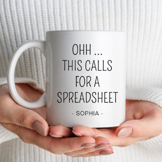 OHH Dit vraagt om een spreadsheet accountant belas Mok