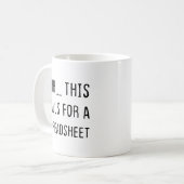 Ohh dit vraagt om een spreadsheet koffiemok (Voorkant links)