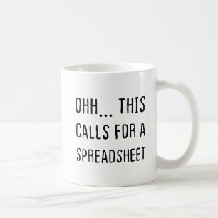 Ohh dit vraagt om een spreadsheet koffiemok