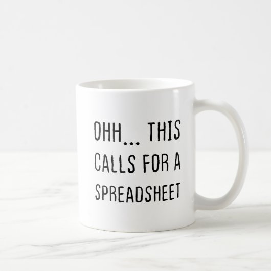 Ohh dit vraagt om een spreadsheet koffiemok (Rechts)