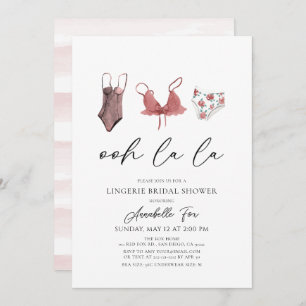 Ohh La La Lingerie Bridal Shower Kaart