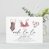 Ohh La La Lingerie Vrijgezellenfeest Kaart (Staand voorkant)