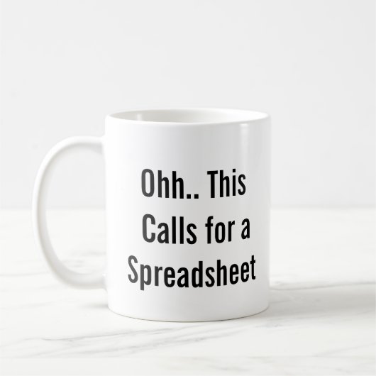 Ohh This Calls for a Spreadsheet, control freaks  Koffiemok (Links)