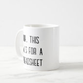 Ohh This Calls for a Spreadsheet, Data Analyst Fun Koffiemok (Voorkant links)