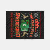 Ohh This Calls For A Spreadsheet Funny Holiday Quo Fleece Deken (Voorkant (Horizontaal))