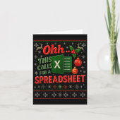Ohh This Calls For A Spreadsheet Funny Holiday Quo Kaart (Voorkant)