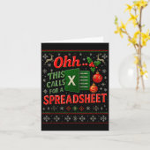 Ohh This Calls For A Spreadsheet Funny Holiday Quo Kaart (Gele Bloem)