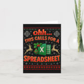 Ohh This Calls For A Spreadsheet Funny Holiday Quo Kaart (Voorkant)