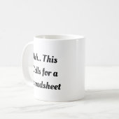 Ohh This Calls for a Spreadsheet, Funny Intern Koffiemok (Voorkant links)