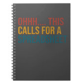 Ohhh... Dit vraagt om een spreadsheet Notitieboek (Voorkant)