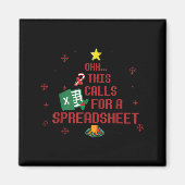 Ohhh This Calls For A Spreadsheet Ugly Christmas S Magneet (Voorkant)