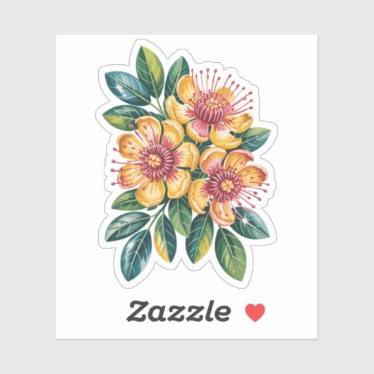 Ohia Lehua Cut Vinyl Sticker (Vel)