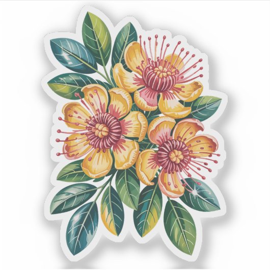 Ohia Lehua Cut Vinyl Sticker (Voorkant)