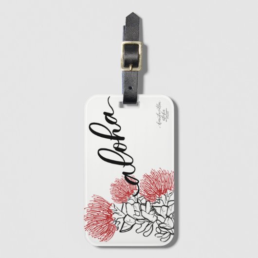 Ohia Lehua Mod Aloha Bagagelabel (Voorkant (verticaal))