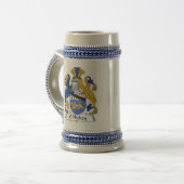 O'Hickey Coat of Arms Stein - Family Crest Bierpul (Voorkant links)
