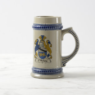 O'Hickey Coat of Arms Stein - Family Crest Bierpul