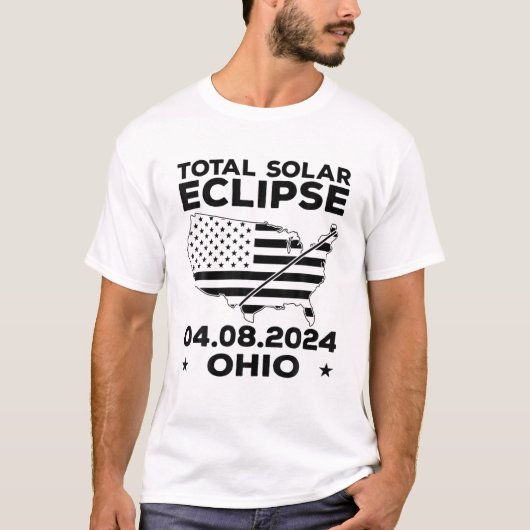 Ohio 04/08/2024 Total Solar Eclipse Event April 8, T-shirt (Voorkant)