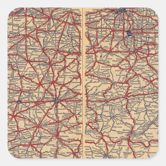 Ohio 14 vierkante sticker (Voorkant)