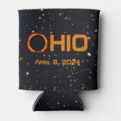 Ohio 2024 totale zonsverduistering blikjeskoeler (Voorkant)