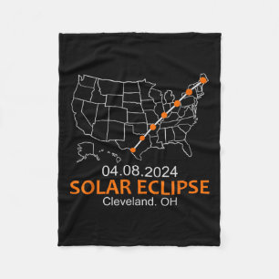 Ohio 2024 totale zonsverduistering fleece deken