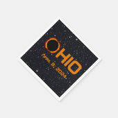 Ohio 2024 totale zonsverduistering servet (Hoek)