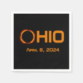 Ohio 2024 totale zonsverduistering servet (Voorkant)