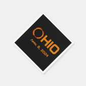 Ohio 2024 totale zonsverduistering servet (Hoek)