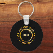 Ohio 2024 totale zonsverduistering sleutelhanger (Voorkant)