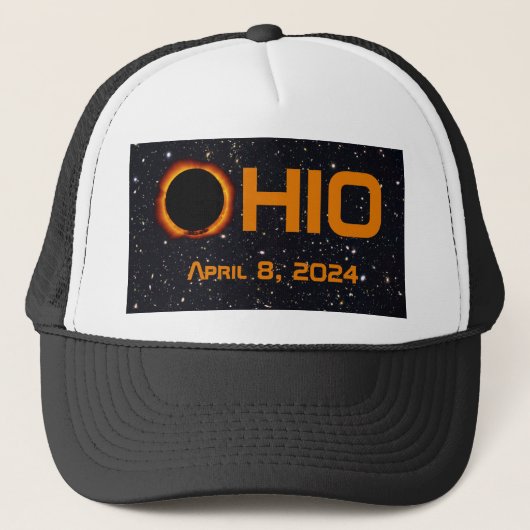 Ohio 2024 totale zonsverduistering trucker pet (Voorkant)