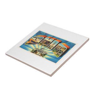 Ohio #2 OH Old Vintage Travel Souvenir Tegeltje