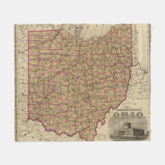 Ohio 3 fleece deken (Voorkant (Horizontaal))