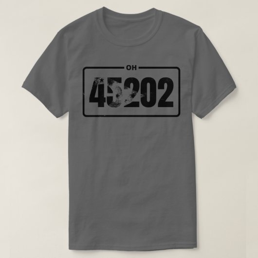 Ohio 45202 Postcode T-shirt (Design voorkant)