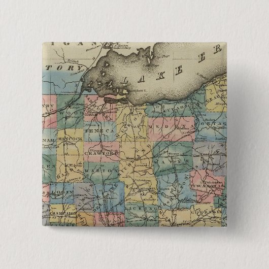 Ohio 4 vierkante button 5,1 cm (Voorkant)