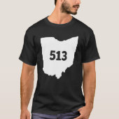 Ohio 513 Netnummer T-shirt (Voorkant)